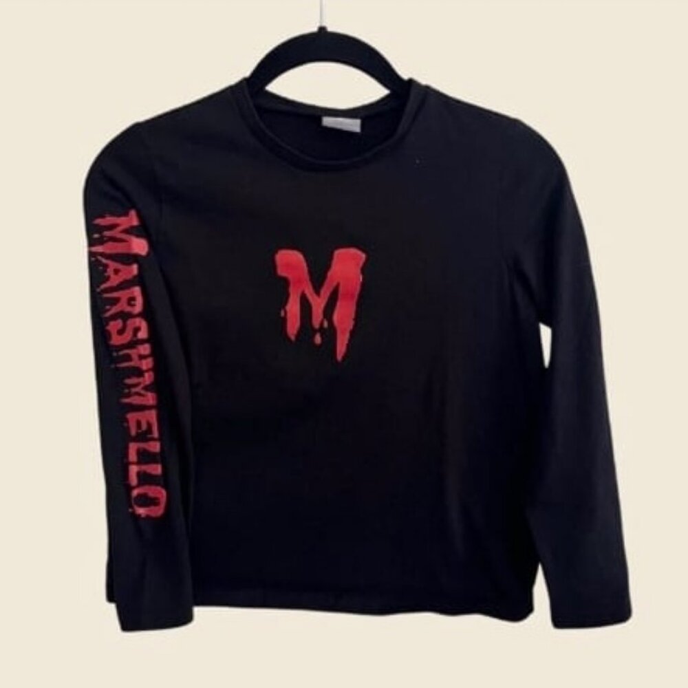 Marshmello Puffed Letters Long Sleeve Shirt Boy’s Size M